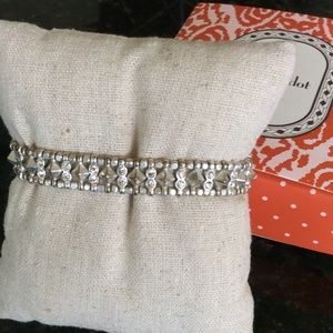 Stella and Dot Silver Arrison Stretch Bracelet